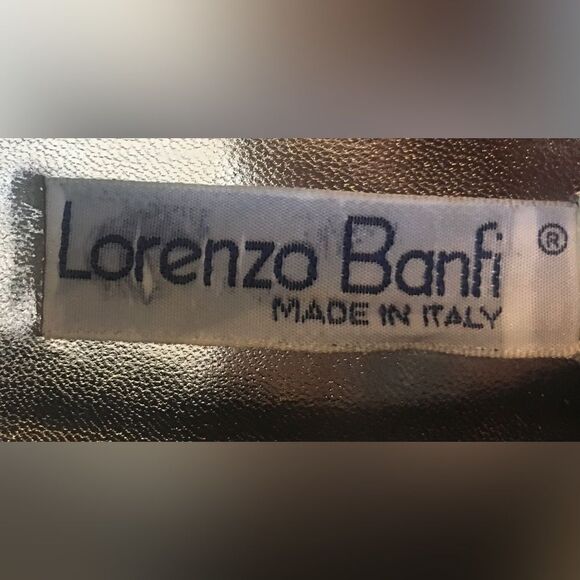 LORENZO BANFI Vintage Brown Leather Flats Circular Colorful Cutouts 36.5 Sz 6 - Picture 5 of 6